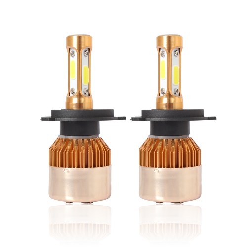 Car LED Headlight Bulb Gold Automobile Headlights Kits 6500K White Light 40W COB Chip Lamp Conversion H1/ H4/ H7/ H11