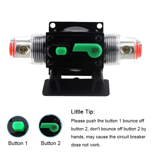 

12-24V Car Audio Inline Circuit Breaker Fuse Electrical Breakers Overload Protection
