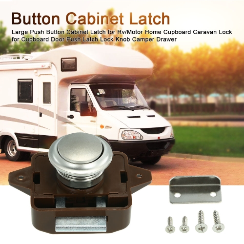 

Large Push Button Cabinet Latch Model P02-PN