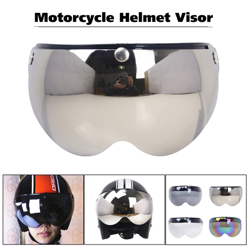 

Universal Windproof 3-Snap Motorcycle Helmet Visor Front Flip Up Visor Wind Shield Lens For Motorcycle Helmet Sunglasses