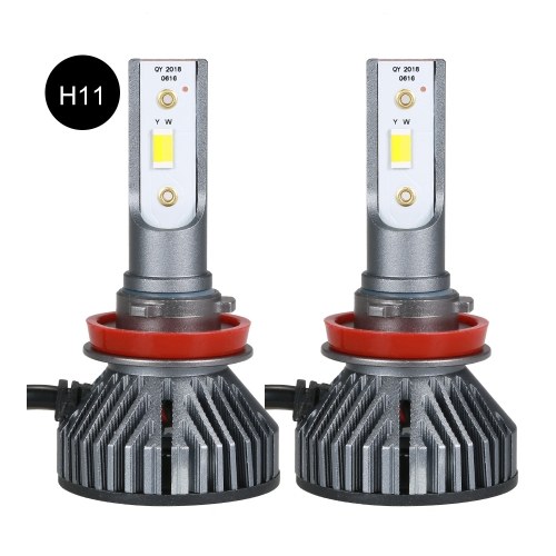 

2 Pack H11 Автомобильные светодиодные лампы для ламп Преобразовательные комплекты Корпус из алюминиевого сплава 30W 3800LM 6500K Белый / 3000K Золотой желтый / 4300K ​​Натуральный свет Три цвета Пять режимов