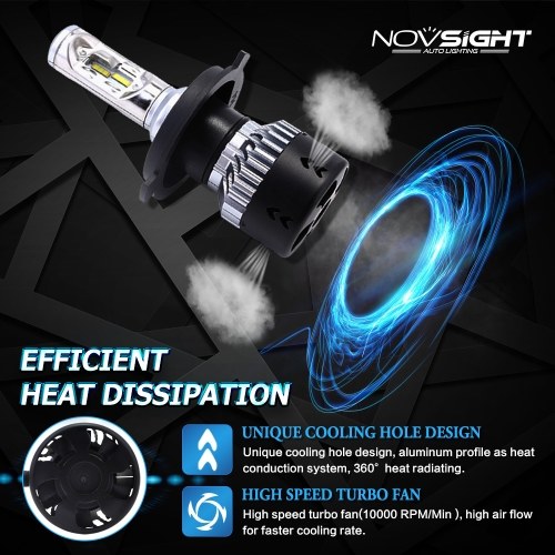 

NOVSIGHT H4/HB2/9003 LED Car Headlights Bulbs 70W 10000LM H15 Hi/lo Driving Fog Lights H1 H4 H7 H11 9005 9006 D1 Headlamp Light D40