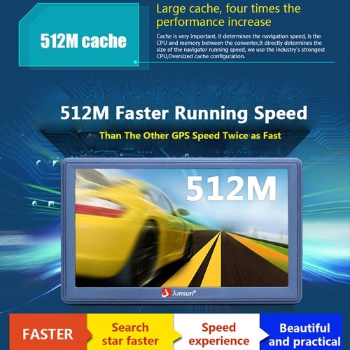 

Junsun WIFI Car GPS Navigation 7 inch Touchscreen Built-in 16G with Europe Maps
