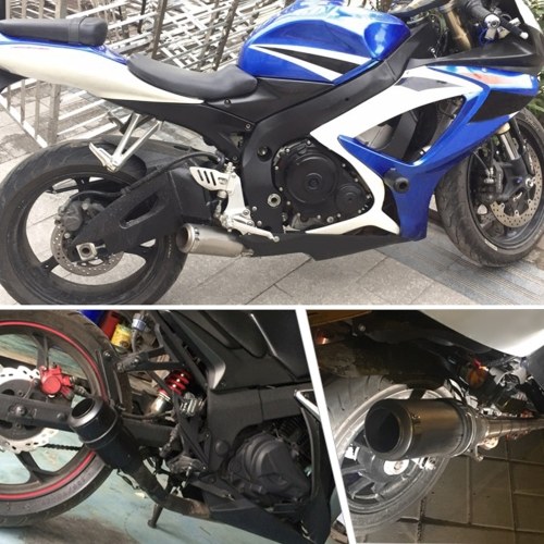 

51mm Diameter Stainless Steel Universal Motorcycle Exhaust Escape Modified Exhaust Muffle Fit for Most Motorcycle