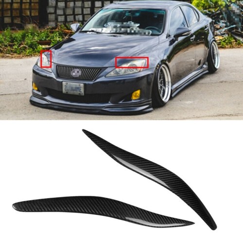 

Carbon Fiber Headlight Cover Eyelids Eyebrows 1 Pair For Lexusy IS250 IS300 20062012