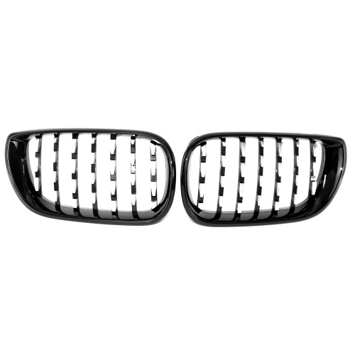 New Semi-plating Front Dual Kidney Grill Grille Fit for BMW E46 3 Series 320i 325i 330xi 325xi 4 DOOR 4D 2002-2005 LCI Facelift Meteor Style
