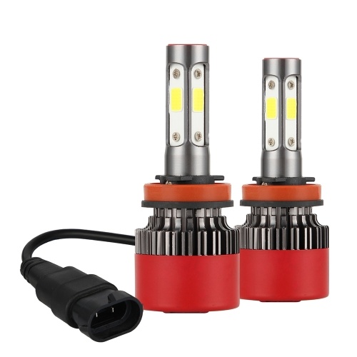 4 Side H11 LED Headlight Kit Bulb LED Headlamp 2800W 280000LM 6000K Cool White 2 Pack