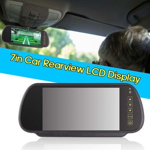 7in Car LCD Display Rear View Mirror High Definition Video Reversing Display Screen