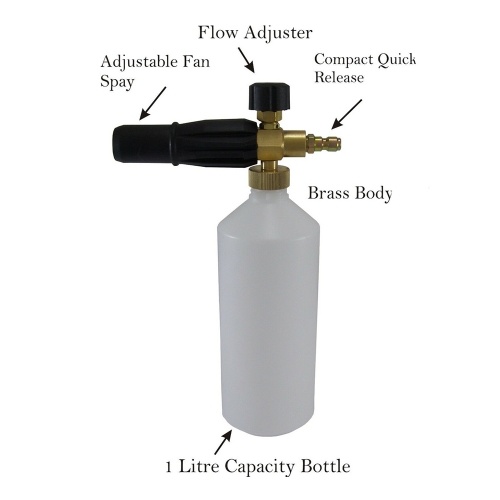 

Quick Release Sprayer Lance Wand + Snow Foam Lance + 5 Nozzles Compatible with Karcher K2 K3 K4 Inlet