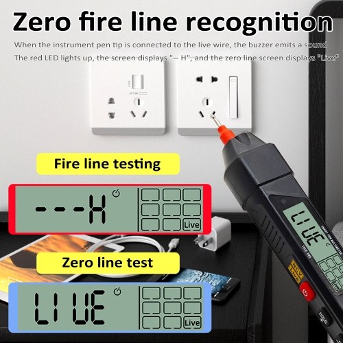 Digital Multimeter 2in1 Pen Type 4000Count AC/DC Voltage Tester 