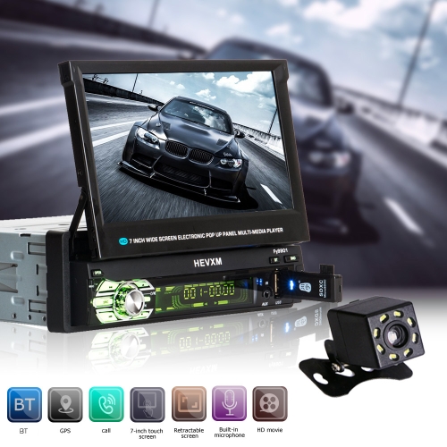 

Universal 7inch Scale Touch Screen MP5 Player contains GPS with 8 night vision lights camera