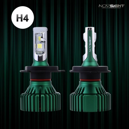 

NOVSIGHT 60W 16000LM H4 Автомобильные светодиодные фары вождения Противотуманные фары Лампы с двойным лучом и штепсельные лампы 6500K D45