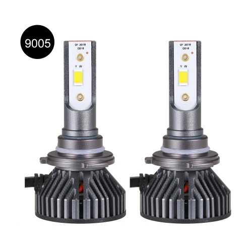 

2 Pack 9005 Car LED Headlight Bulbs Conversion Kits Aluminum Alloy Body 30W 3800LM 6500K White/3000K Golden Yellow/4300K Natural Light Three Colors Five Modes