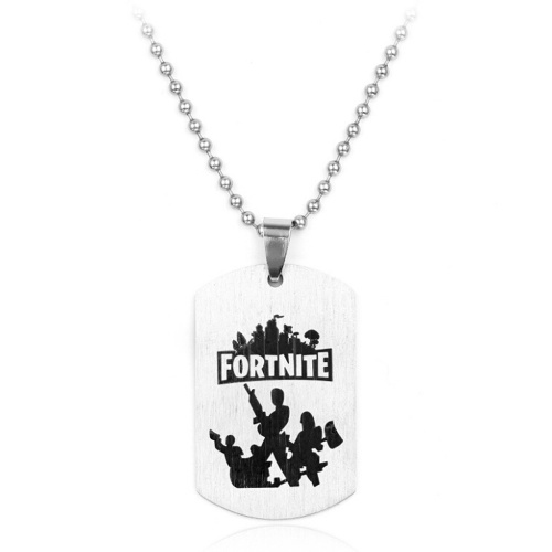 Fortnite Game Printing Necklace Stainless Steel Pendant