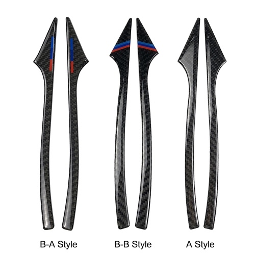 

Carbon Fiber Rearview Mirror Anti-Rub Strips Sticker Car Anti-collision Strip Cover 2PCS For BMW E60 F10 F07 F01 (B-A Style)