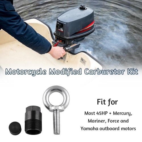 

Outboard Motors Flywheel Puller Kit with Crank Shaft Protector Lift Ring 91-90455-1 Lifting Eye 1 1/2"-16 Flywheel Puller Removal Tool for Mercury Mariner Yamaha