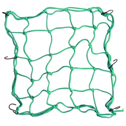 

Motorc Cargo Net Elastic Luggage Helmets Bungee Netting with Small Mesh 6 Metal Hooks for Motorcycle Bike