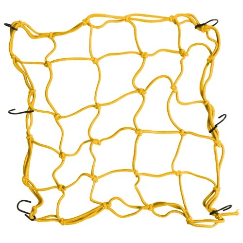 

Motorc Cargo Net Elastic Luggage Helmets Bungee Netting with Small Mesh 6 Metal Hooks for Motorcycle Bike