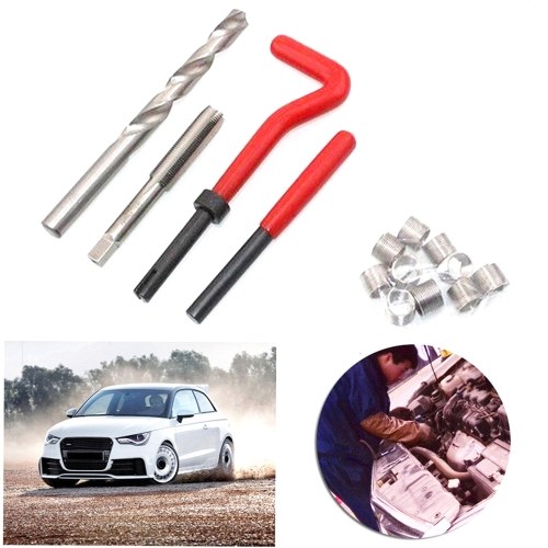 30Pcs Metric Thread Repair Insert Kit M5 M6 M8 M10 M12 M14 Helicoil Car Pro Coil Tool(M7 * 1) 