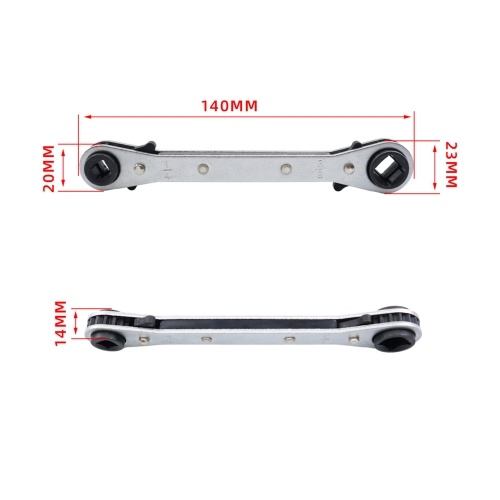 HVAC Valve Core Removal Tool Air Conditioning Valve Core Remover Installer Tool 1/4 to 5/16, 5/16 to 3/16 Wrench for Refrigeration Service Dual Size SAE 1/4 and 5/16 Port 