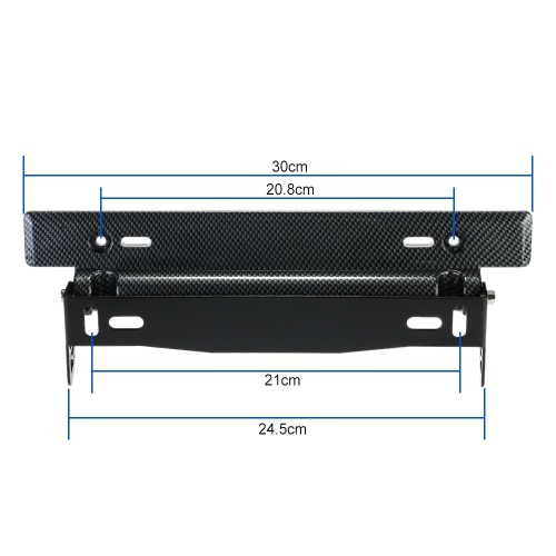 

Universal Carbon Fiber Look Car License Plate Frame Holder Racing Style Angle Adjustable Relocate Mount Bracket DIY Modification Accessory