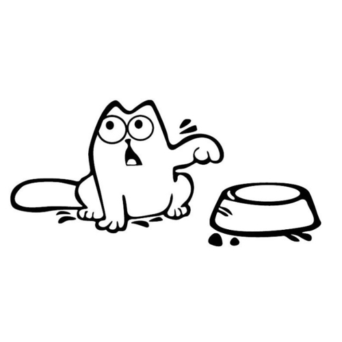 

Funny Simon's Cat Decal Hungry Feed Me Car Body Styling Sticker