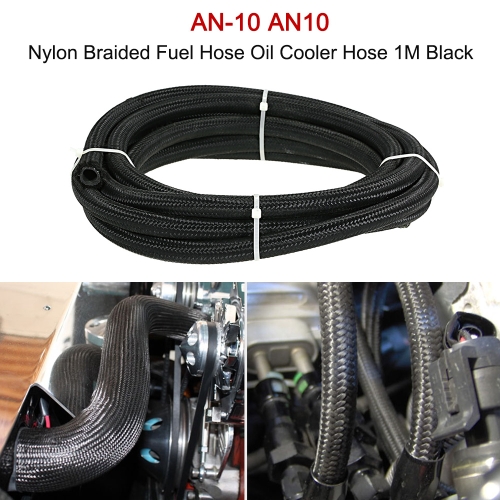 

Nylon Braided Fuel Hose Oil Cooler Hose 1M Black
