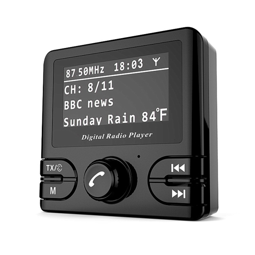 

2,4-дюймовый ЖК-телевизор DAB + тюнер приемника FM-передатчик + антенна USB Plug and Play CT