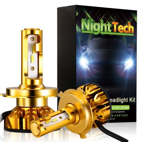

NightTech 2Pcs Автомобильная светодиодная головная лампа 48W 5200LM H4 Светодиодные фары Лампы Водонепроницаемый светодиодный фонарь для автомобилей IP68 с высокой передачей фары ближнего света