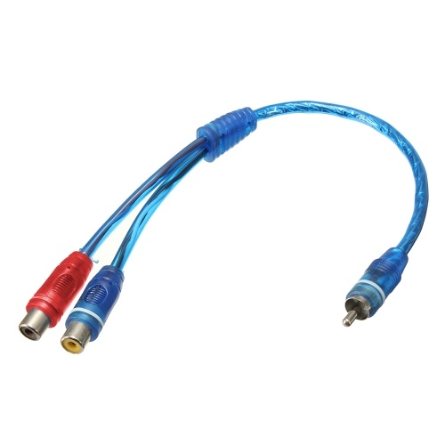 Voiture RCA 1 mâle à 2 connecteur femelle de câble adaptateur câble audio stéréo séparateur