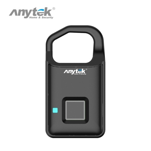 Anytek Smart Fingerprint P4 Vorhängeschloss Sicherheitsschloss Touch mit 10 Sätzen Fingerabdrücke Diebstahlsicher USB-Aufladung 6 Monate Standby-Zeit für Reißverschluss Kopf für Koffer Handtasche Gepäck