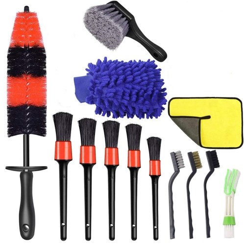 Ensemble de brosse de roue de voiture 13PCS Kit de brosse de nettoyage de roue de voiture