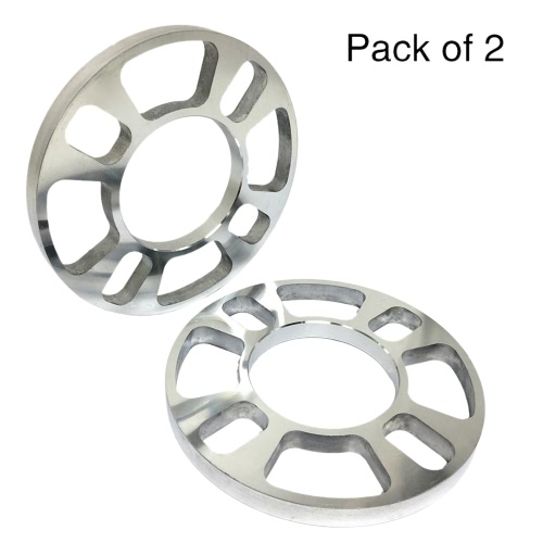 Tirol 2Pcs Universal Aluminum 4 Hole Disc Brake Spacer Kit 5mm Thick Wheel Spacer