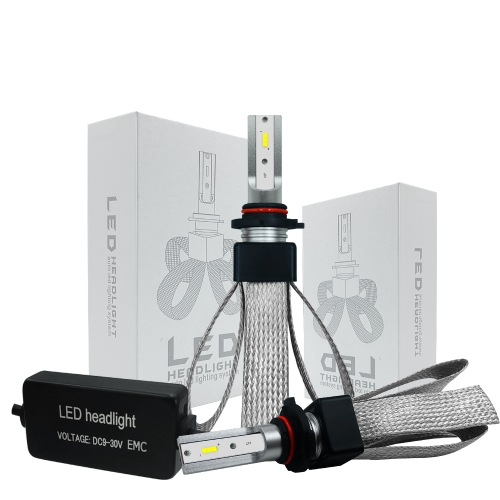 Автомобильная светодиодная лампа для преобразования ламп накаливания H1 Медная теплоотдача 60 Вт / комплект 6000K 9600LM White Plag & Play