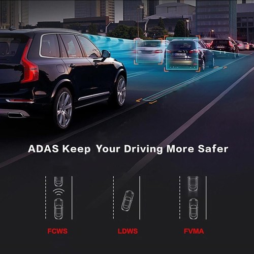 

Junsun Car DVR Camera Video Recorder Rearview Mirror GPS Navigation Two Cameras Dash Cam with 7.86 inch Touch Super Screen Display Phone APP Remote Monitor 16G with Europe Maps