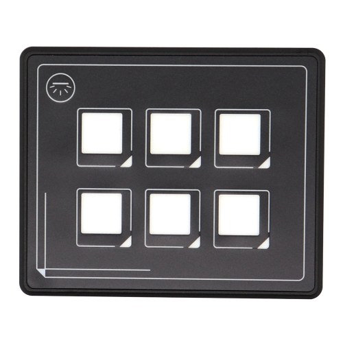 2019 New 12v 24v Button Switch Panel 6 Pin Film Waterproof IP66 Universal Circuit Control with PPTC w/USB Cable& Membrane Control Box for Truck Marine Boat Jeep Car ATV UTV SUV
