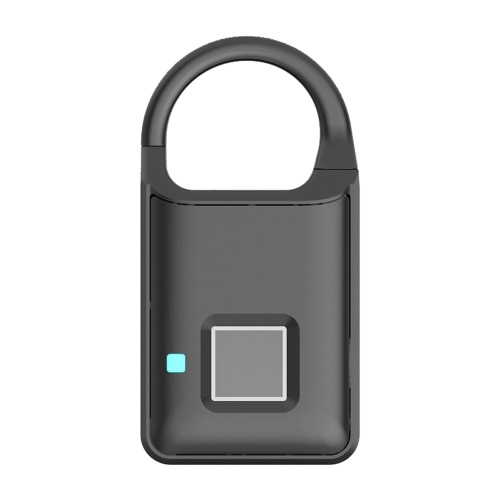 Lucchetto Anytek Smart Fingerprint P5 con lucchetto Blocco di sicurezza Touch con 10 set di impronte digitali Antifurto Carica USB 6 mesi in standby per zaino Valigia Borsa Borsa