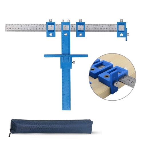

Adjustable Drill Punch Locator Woodworking Drilling Dowelling For Handles Knobs on Doors Drawer