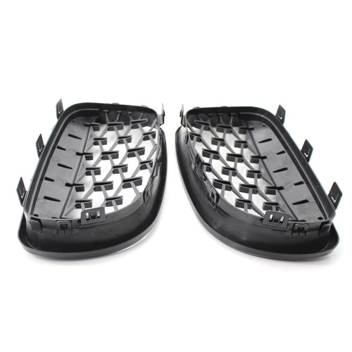 

Glossy Black Dual Slats Front Grille Grill Replacement for BMW E81 E82 E87 E88 Selected 2007-2012