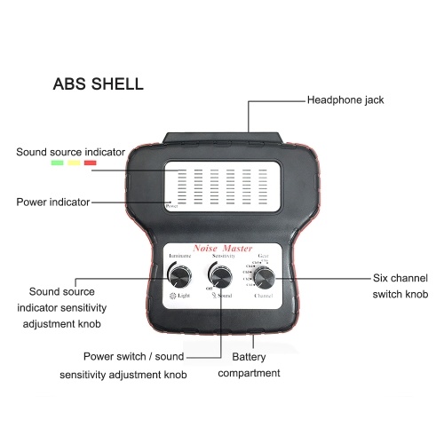 Electronic Stethoscope Car Noise Finder Diagnostic Listening Device Machine Multi-Channel Noise Detector Abnormal Sound Detector for Automotive 