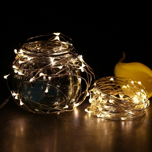

Fairy Lights 590in 150 LEDs String Lights USB IP65 Waterproof Warm White for Xmas,Wedding,Indoor/Outdoor-Silver Wire