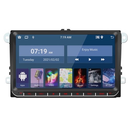 Android 12 Car Stereo Double-Din GPS Navigation FM Radio with 9 Inch IPS Screen 