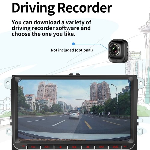 Android 12 Car Stereo Double-Din GPS Navigation FM Radio with 9 Inch IPS Screen 