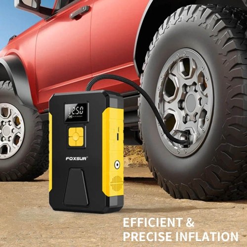 FOXSUR Tire Inflator Portable Air Compressor Cordless Electric Air Pump 