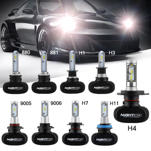 

NIGHTEYE 8000LM H7 LED Headlight Kit Bulbs Replace HID Halogen White Plug&Play