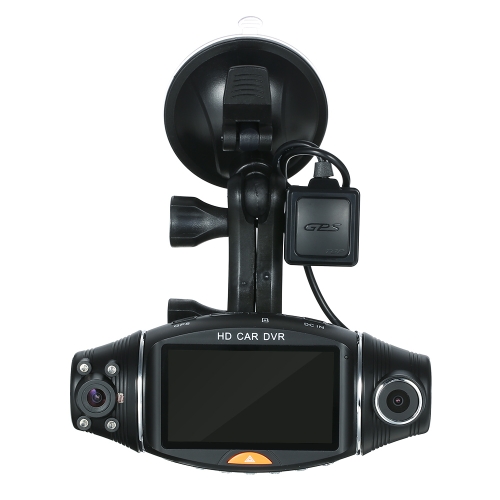

1080P HD 2.7'' Dual Lens Dash Cam Car DVR Video Recorder Camera GPS Module
