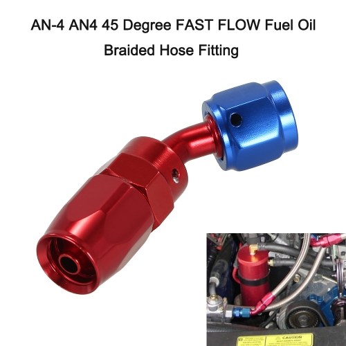 

AN-4 AN4 45 Degree FAST FLOW Fuel Oil Braided Hose Fitting