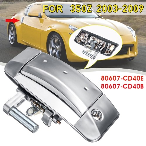 

Auto Exterior Door Handle Car Left Driver Outside Silver Door Handle with Key Hole For 350Z 2003-2009
