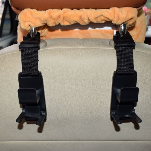 

4 Pack Headrest Hooks for Car Purse Hanger Headrest Hook Holder for Car Seat Organizer Behind Over the Seat Car Hooks-Hang Purse or Grocery Bags Black