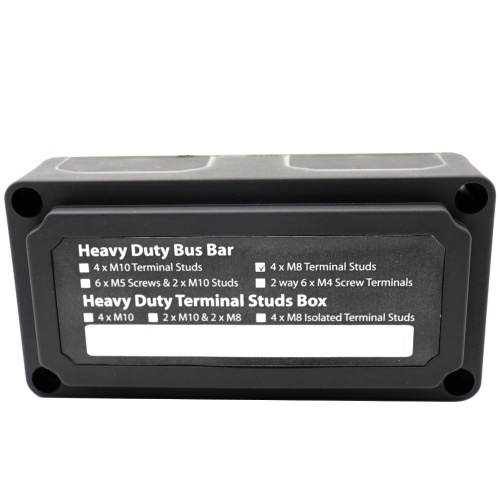 

Power Distribution Block Heavy Duty Bus Bar Box with 3/8in M10*4 Terminal Studs 48V 300A Post Battery Junction Block for Car RV Truck Marine Boat